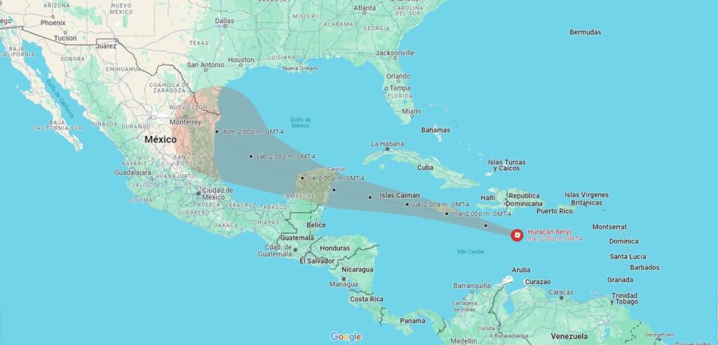 AMLO llama a la calma ante la intensificación del huracán ‘Beryl’ a categoría 5
