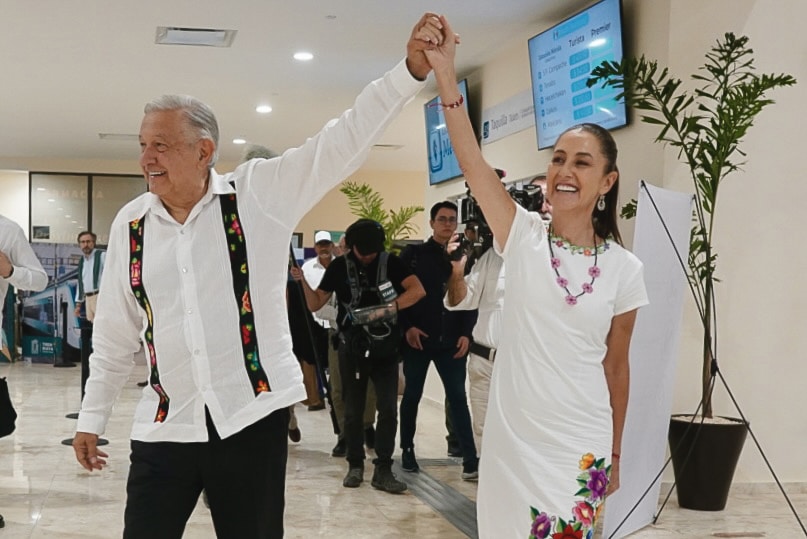 AMLO y Claudia Sheinbaum concluirán en agosto gira por las 32 entidades de México 

