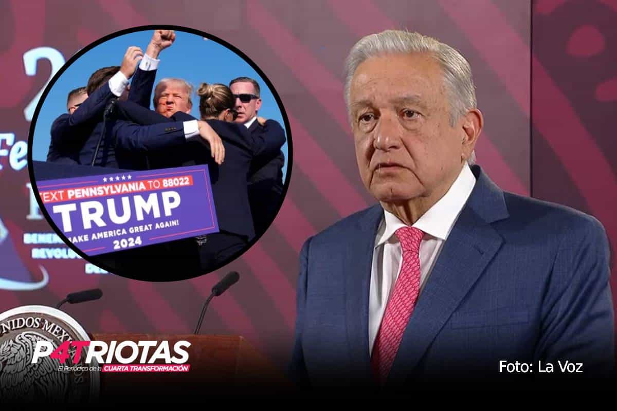 López Obrador condena atentado en mitin de Donald Trump en Pensilvania