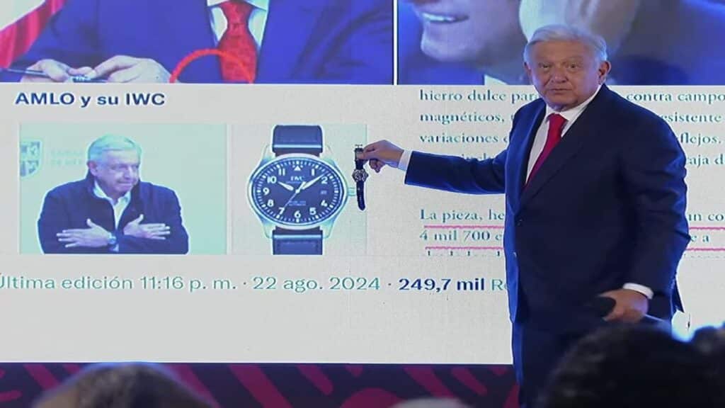 AMLO desmiente uso de reloj de lujo: "El mío cuesta 2 mil pesos"
