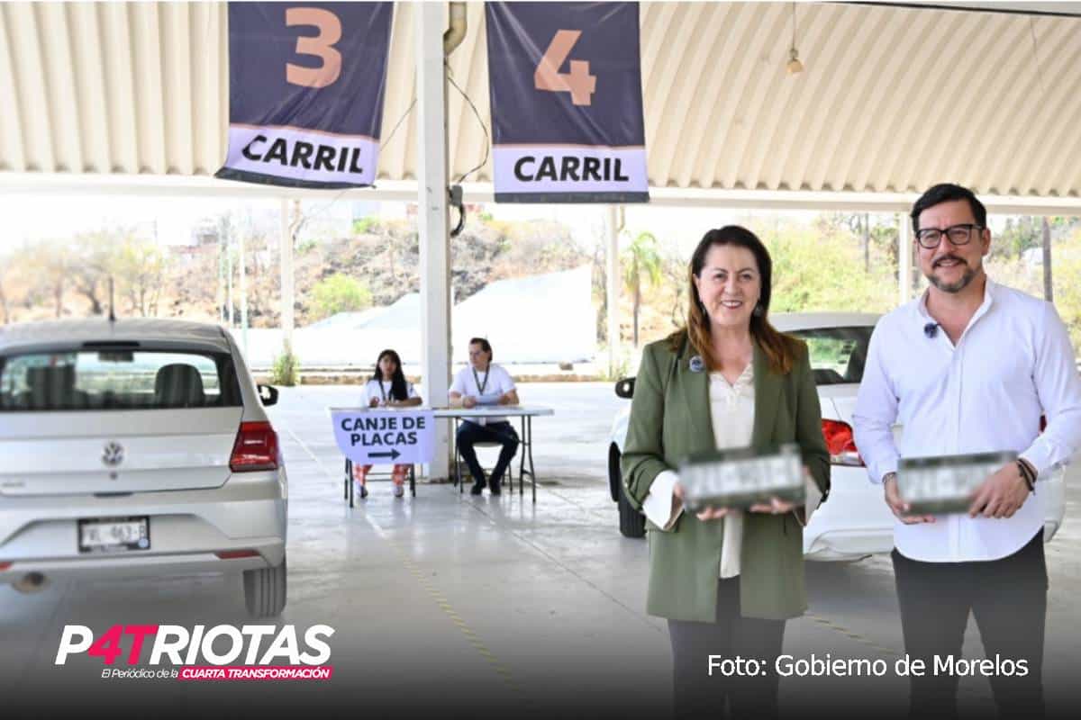 Comienza en Morelos la entrega de 48 mil placas vehiculares pendientes; buscan modernizar el transporte