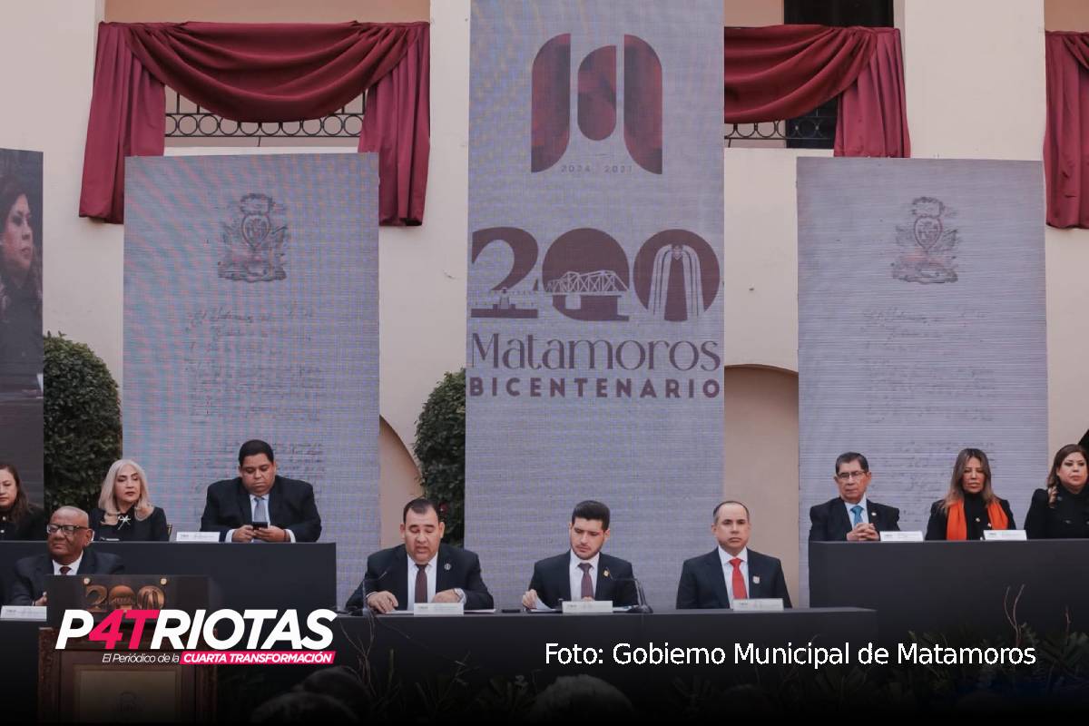 Matamoros conmemora su bicentenario con sesión solemne y anuncio de memorial a bomberos caídos