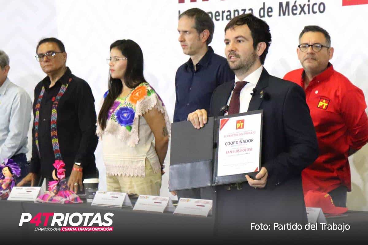 Gerardo Sánchez Sumaya formaliza su registro para la Coordinación Estatal de Afiliación del PT en San Luis Potosí