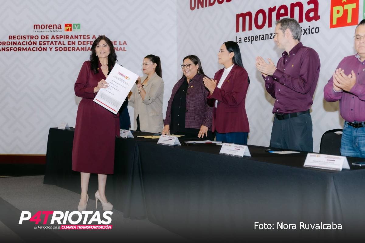 Nora Ruvalcaba se registra como aspirante a coordinar de la Defensa de la Transformación en Aguascalientes