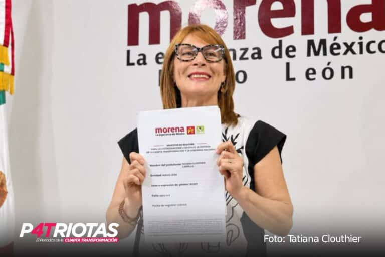 Tatiana Clouthier formalizó su registro para la Coordinación y Defensa de la Cuarta Transformación en Nuevo León