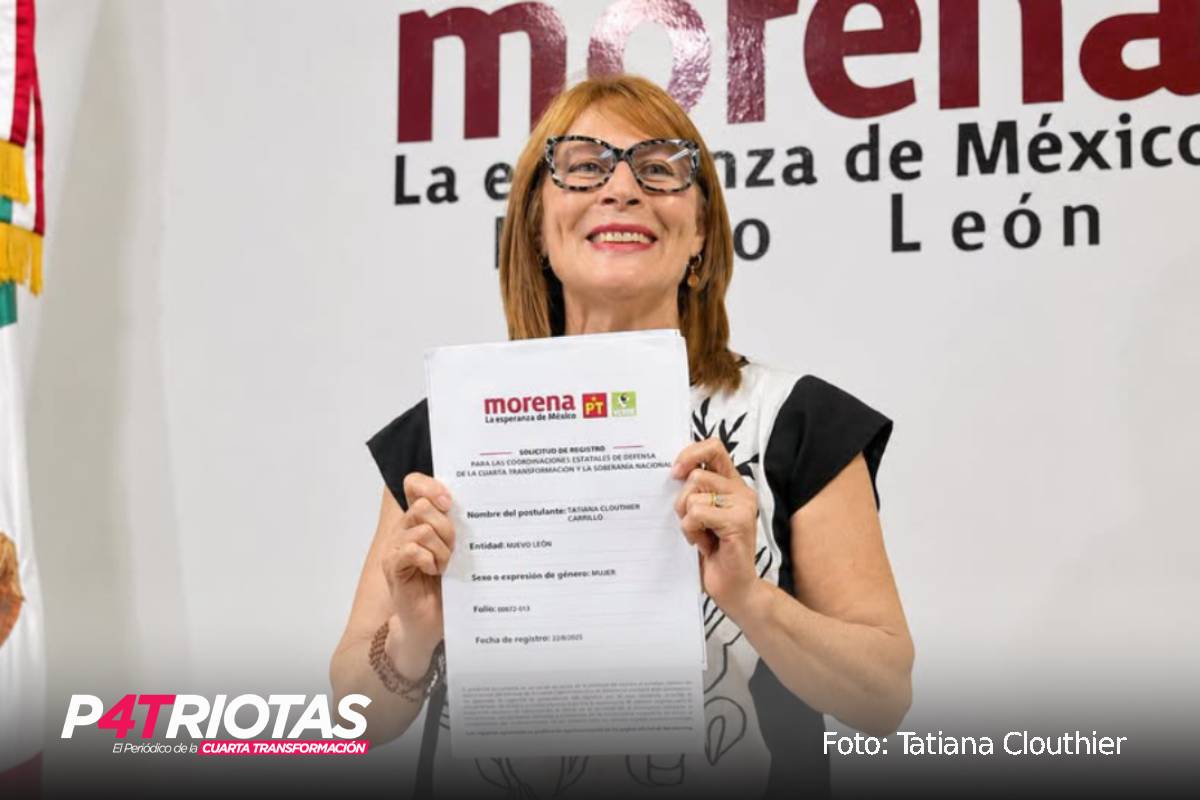 Tatiana Clouthier formalizó su registro para la Coordinación y Defensa de la Cuarta Transformación en Nuevo León