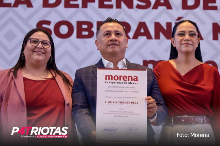 Carlos Torres Piña, coordinador estatal de la Defensa de la Transformación y la Soberanía Nacional en Michoacán